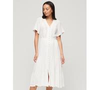 Superdry Womens Embroidered Tiered Midi Dress