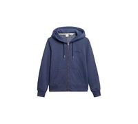 Superdry Women's Essential Hooded Jacket with Logo, Princedom Blue Mottled, M