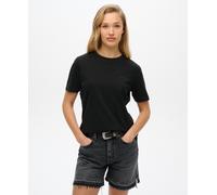 Women's embroidered logo T-shirt Superdry Essential Noir 2XS