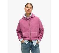 Superdry Womens Essential Logo Overdyed Zip Hoodie