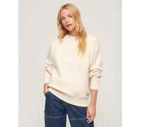 Superdry Womens Essential Logo Relaxed Fit Sweatshirt Tapioca Beige Jumper