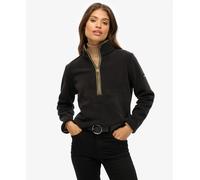 Superdry Estate Fleece Half Zip Sweatshirt Black L Women