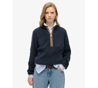 Superdry Estate Fleece Half Zip Sweatshirt Blue M Women