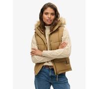 Superdry Vintage Everest Faux Fur Vest Brown S Women