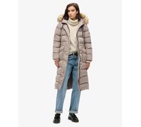 Superdry Womens Everest Faux Fur Longline Coat