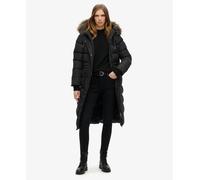 Superdry Everest Faux Fur Longline Jacket Black XL Women