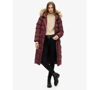 Superdry Everest Faux Fur Longline Jacket Brown XL Women