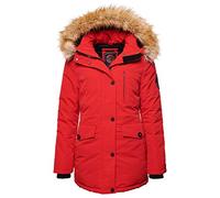 Superdry Women's Everest Parka Jacket Not Applicable, High Risk Red, 10