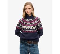 Superdry Womens Fairisle Branded Jumper
