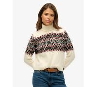 Superdry Fairisle High Neck Sweater Beige XL Woman