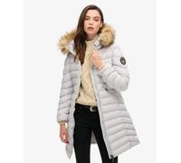 Superdry Womens Fuji Faux Fur Hood Mid Length Puffer Coat
