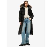 Superdry Womens Fuji Faux Fur Hooded Longline Jacket