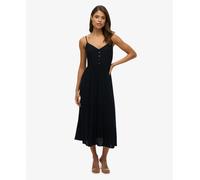 Superdry Womens Half Button Tiered Midi Dress