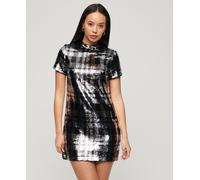 Superdry Womens High Neck Sequin T-Shirt Dress