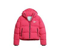 Superdry Women's Hooded Boxy Puffer Jacket, Raspberry Red, UK 14