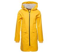 Superdry Womens Hydrotech Waterproof Mac Jacket - Yellow Cotton - Size 10 UK