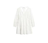 Superdry Women's Ibiza Long Sleeve Tiered Mini Dress, wool white, 10