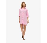 Superdry Ibiza Longline Beach Long Sleeve Shirt Pink M Women