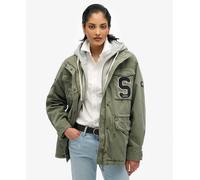 Superdry Womens Jersey Hooded Embroidered Military Jacket