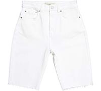 Superdry Women's Kari Long Line Short, Denim Optic White, 12 (Size: 28)