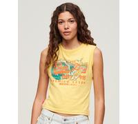 Superdry Womens La Vintage Logo Graphic Slim Vest Top