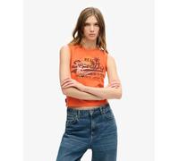 Superdry La Graphic Sleeveless T-shirt Orange S Women