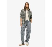 Superdry Lightweight Beach Cargo Pants Blue,Grey 26 Women