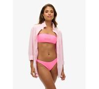 Superdry Logo Bandeau Bikini Top Pink M Women