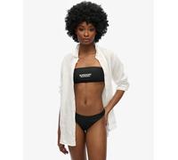 Superdry Logo Bandeau Bikini Top Black L Women