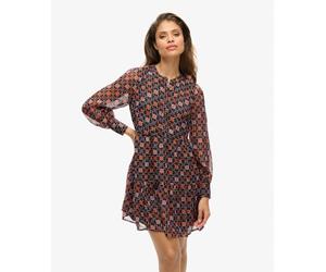 Superdry Womens Long Sleeve Tiered Mini Dress