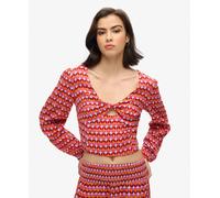 Superdry Womens Long Sleeve Woven Crop Top