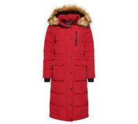 Superdry Longline Faux Fur Everest Jacket Red XS Woman
