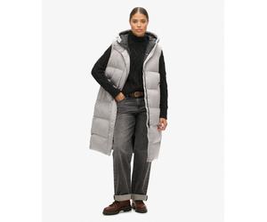 Superdry Womens Longline Hooded Padded Gilet