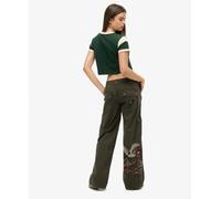 Superdry Womens Low Rise Embroidered Cargo Pants