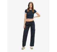 Superdry Vintagre Lr Cargo Pants Blue 28 Woman