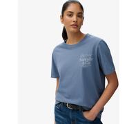 Superdry Luxe Casual Relaxed Short Sleeve T-shirt Blue L Woman