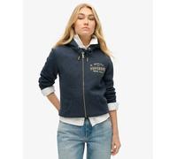 Superdry Womens Luxe Metallic Logo Zip Hoodie