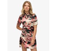 Short jacquard dress with mandarin collar for women Superdry Rose L