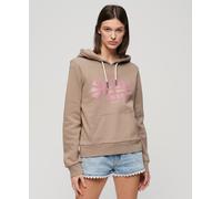Superdry Womens Metallic Vintage Logo Graphic Hoodie Size 12