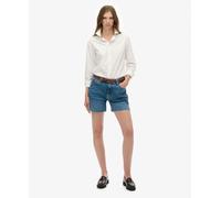Superdry Vintage Mid Rise Cut Off Shorts Blue 26 Woman
