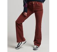 Superdry Mid Rise Slim Cord Flare Jeans Red 28 / 33 Women