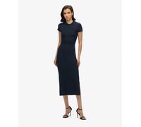 Superdry W8011613a Short Sleeve Midi Dress Blue S Woman