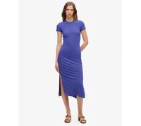 Superdry W8011613a Short Sleeve Midi Dress Blue XS Woman