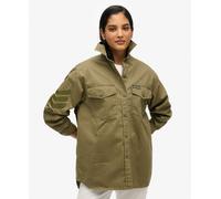 Superdry Military Emb Oversized Long Sleeve Shirt Green S Woman