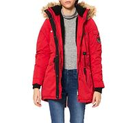 Superdry Women's Nadare Microfibre Parka, Red (Burnt Red Am), XS (Size:8)