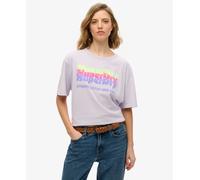 Superdry Womens Neon Rainbow Oversized T-Shirt