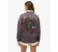 Superdry Womens Old School Tattoo Oversized Crew Sweatshirt