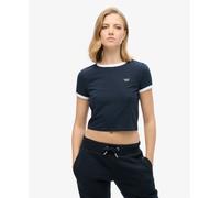 Superdry Womens Organic Cotton Ringer Crop T-Shirt
