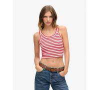 Superdry Womens Organic Cotton Vintage Ribbed Crop Vest Top