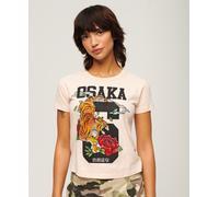 Superdry Womens Osaka 6 Narrative 90'S T-Shirt Size 12
